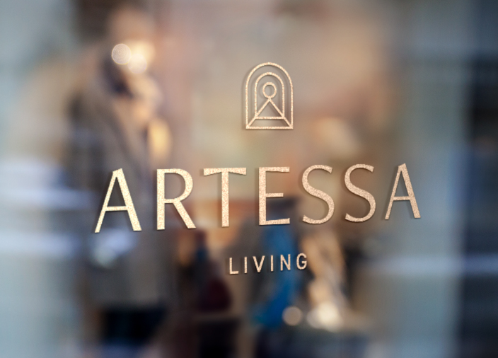 Artessa logo window decal
